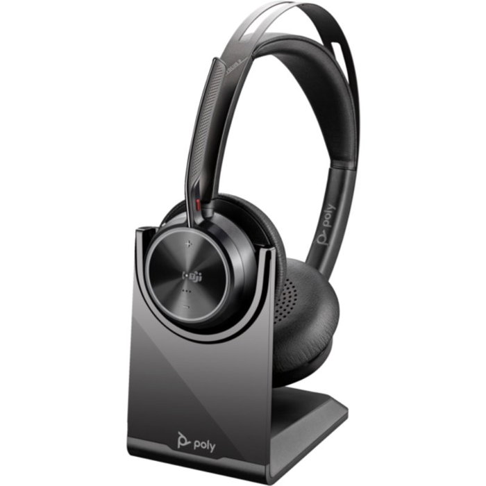 HP Poly Voyager Focus 2 Microsoft Teams con base de carga y adaptador USB-C/A